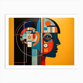 Abstract Illustration Of A Woman And The Cosmos 84 Art Print