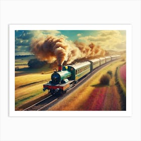 Steam Train In The Countryside 2 Art Print