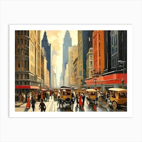 New York City Street Scene 2 Art Print