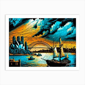 Sydney Harbour - Sydney Australia Art Print