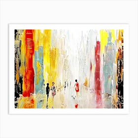 Abstract Cityscape Painting Art Print