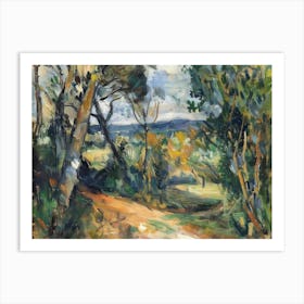Morning Mist Painting Inspired By Paul Cezanne Art Print