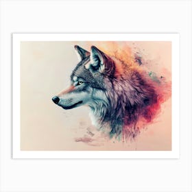 Wolf Animal Abstract Art Print