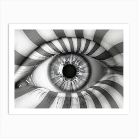 Eye in blank and white Art Print