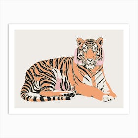 Relaxing Tiger 3 Art Print