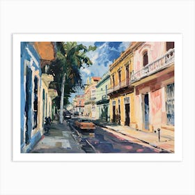 Cuba City Street - expressionism Art Print