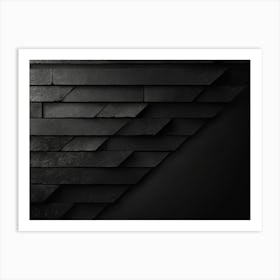 Abstract Black Wall Art Print