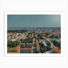 Top view Milan, Italy, Lombardy. Art Print