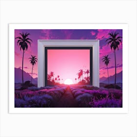 Sunset Through The Window Art Print