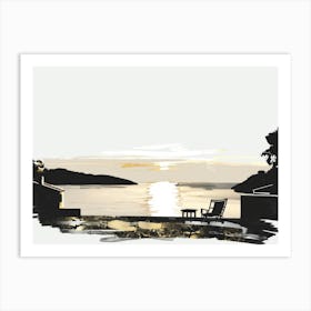 Sunset At The Beach 59 Art Print