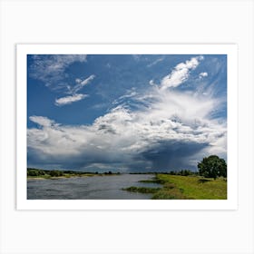 Thundercloud on the Oder river Art Print