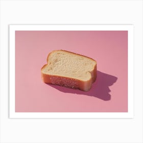 Slice Of Bread on Pink Art Print