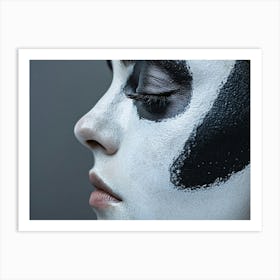 Black And White Makeup Art Print