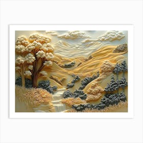 Landscape With Trees Art Print