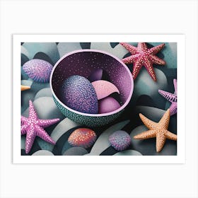 Starfish In A Bowl Art Print