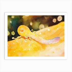 Yellow Worm Art Print