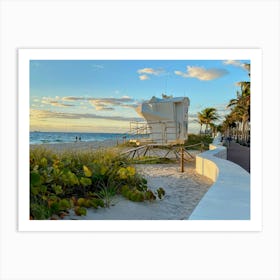 Lifeguard Tower On Fort Lauderdale Beach Art Print