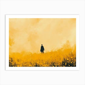 Man In A Yellow Field Art Print