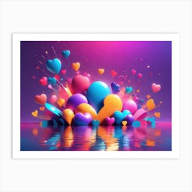 Colorful Heart Creative 3 Art Print