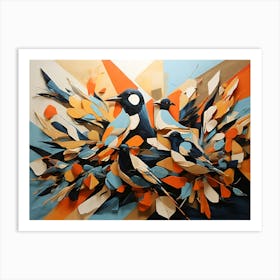 Birds In Flight Paintings Art Print Art Print