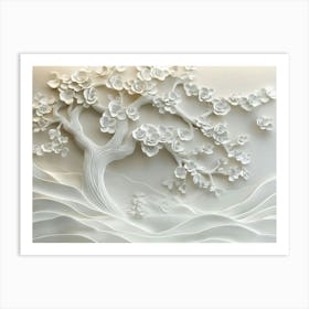 Chinese Paper Tree Art Print