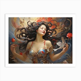 Woman With Wings Art Print