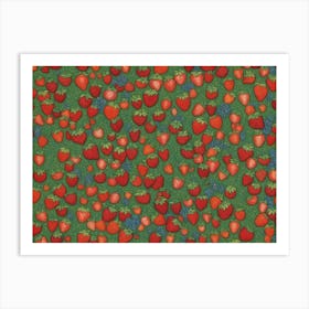 Strawberry Field Gustav Klimt Art Print