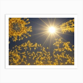 Golden Dandelion Art Print