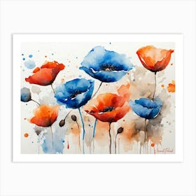 Wonderful Poppy Flowers Pt. 1 Art Print