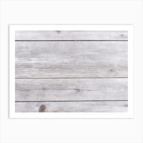 White Wooden Planks Art Print