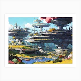 Futuristic City 24 Art Print