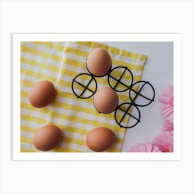 Eggs On A Table 9 Art Print