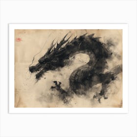 Calligraphic Wonders: Dragon Painting 2 Art Print