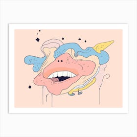 Doodles mooth Art Print