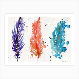 Boho Feathers Art Print