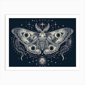 Moth illustration 16 Art Print