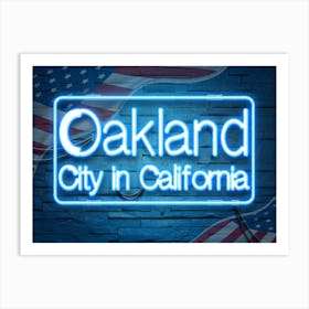 Oakland City In California Art Print