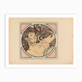 Stained Glass Window For The Facade Of The Fouquet Boutique, Alphonse Mucha Art Print
