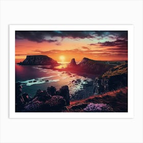 Sunset Over Scotland Art Print