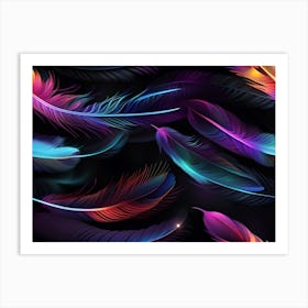 Colorful Feathers 9 Art Print