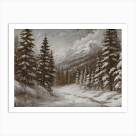 Winter Scene 8 Art Print