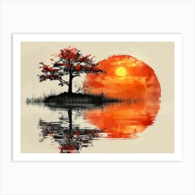 Sunset Tree 1 Art Print