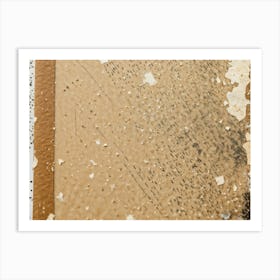 Vintage Inspired Closeup Of A Cardboard Greeting Card Surface Imprinted With A Retro Grunge Pattern (4) Art Print