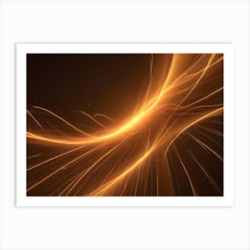 Abstract Image Of A Swirling, Glowing Light Trail On A Dark Background Art Print