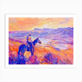 Cowboy Painting Death Valley California 1 Art Print