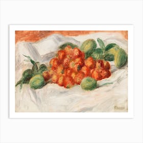Strawberries And Almonds, Pierre Auguste Renoir Art Print