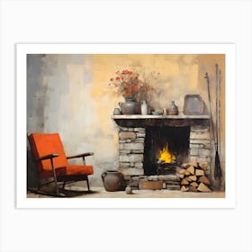 Old Stone Farm Warm Tones 10 Art Print