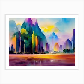 Abstract Cityscape 8 Art Print