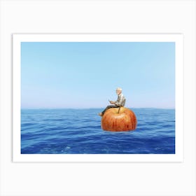 Apple On The Ocean Art Print