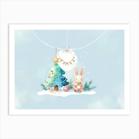 Christmas Bunny 3 Art Print